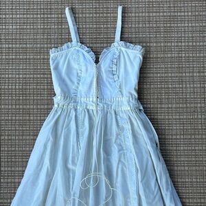 Gunne Sax by Jessica San Francisco Vintage White Corset Style Dress